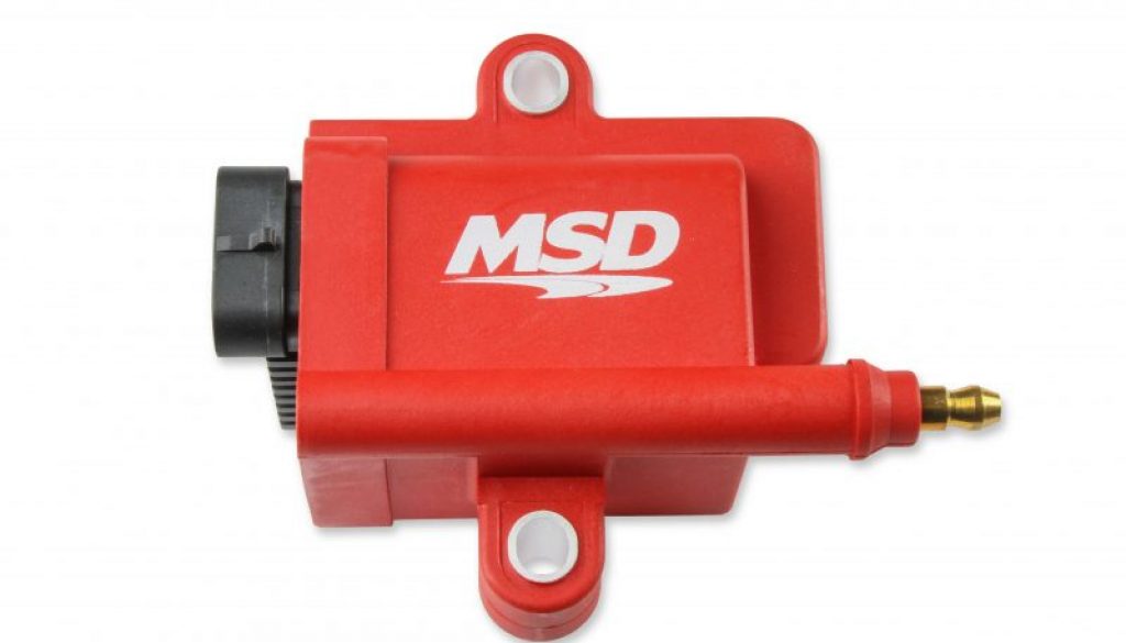 MSD IGNITION COIL, SMART COIL, RED, INDIVIDUAL - Front side