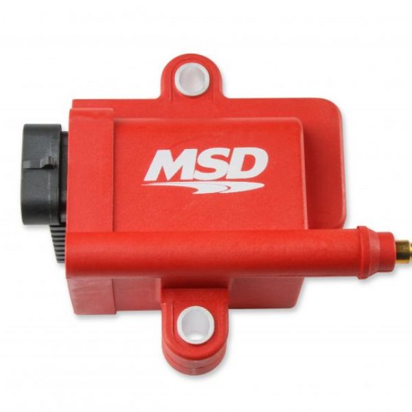MSD IGNITION COIL, SMART COIL, RED, INDIVIDUAL - Front side