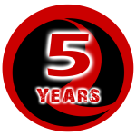 5 years logo
